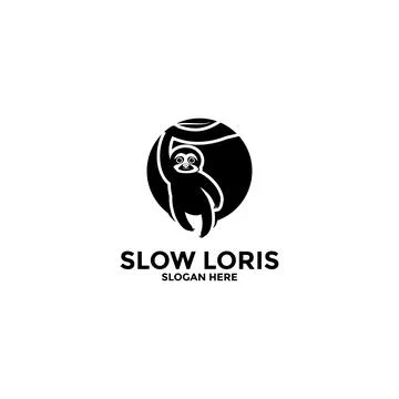 Loris logo vector icon, Slow Loris Logo company, kukang or loris vector log.. 스톡 일러스트