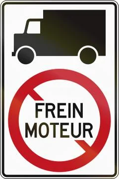 Lorries Do Not Use Engine Brake in Canada Stock Illustration