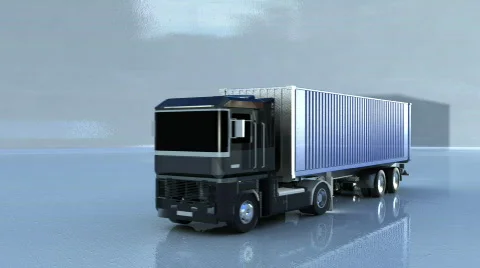 Lorry drive away 2 Stock Footage 772913