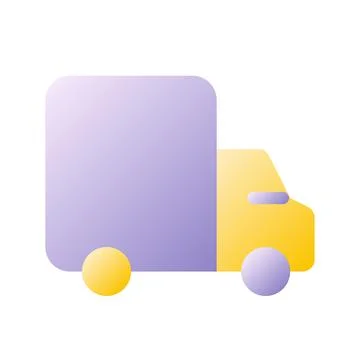 Lorry flat gradient two-color ui icon Illustrazione stock