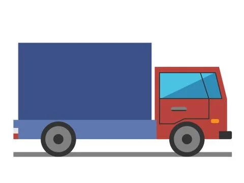 Lorry, flat style Stock Illustration