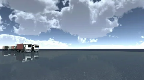 Lorry fleet Stock Footage 772975