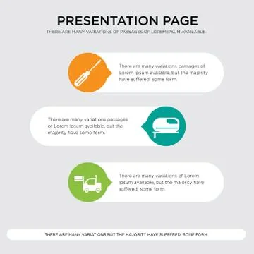 Lorry, jigsaw, screwdriver presentation Stock Illustration