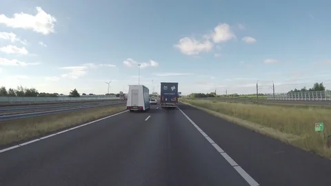 Lorry on the road Stock Footage 83499441
