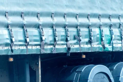 Lorry Straps In Motion Stock Photos