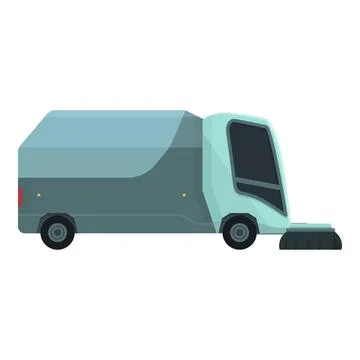 Lorry sweeper icon cartoon vector. Street truck Stock Illustration