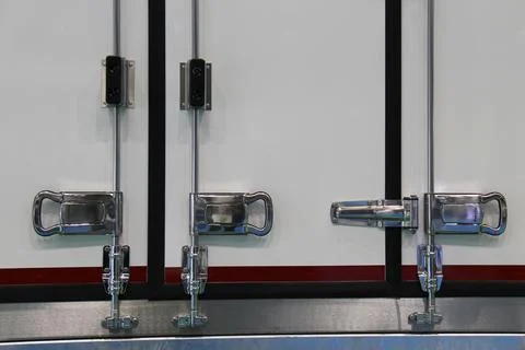 Lorry Trailer Locks. Stock Photos