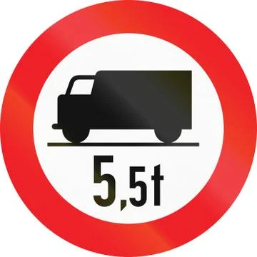 Lorry Weight Limit in Austria 스톡 일러스트