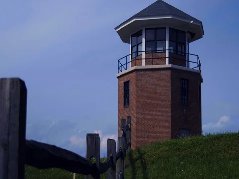 Lorton Prison Guard Tower Stock Footage 75807075