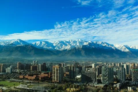 Los Andes en Santiago de Chile Stock Photos