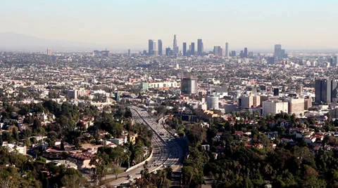 Los angeles 101 Freeway 2 Stock Footage 34008693