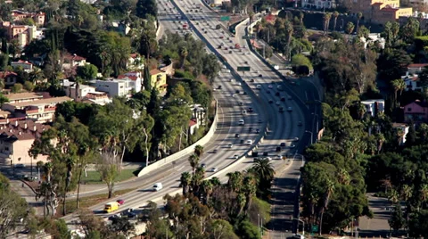 Los angeles 101 freeway 動画素材 34007907