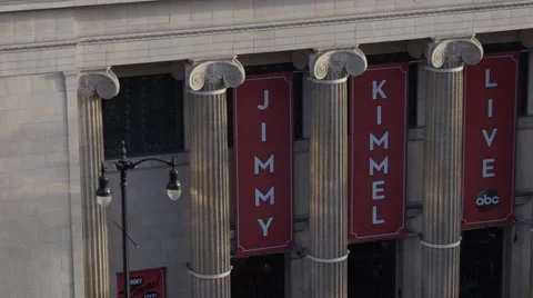 Los Angeles 2016 - Outside the studio where Jimmy Kimmel films his nightly show Stock Footage 63632319