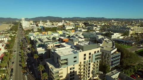 Los Angeles Aerial Santa Monica Stock Footage