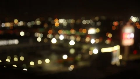 Los Angeles bokeh lights Stock Footage 78020949