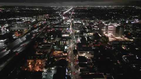 Los Angeles CA nighttime Stock Footage 220760137