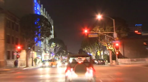 Los Angeles - Car Mounted Camera - Timelapse - Clip 2 Stock Footage 540606