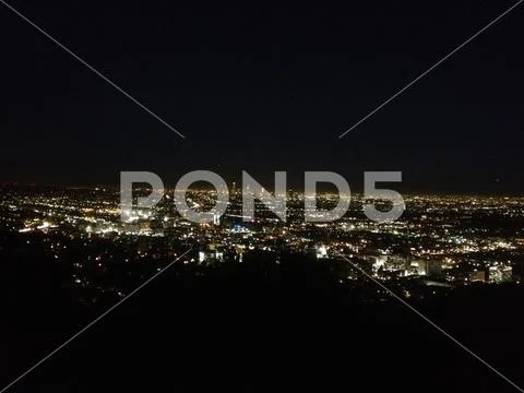Los Angeles City at Night Stock Photos
