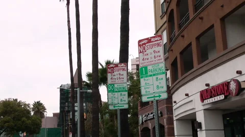 Los Angeles Confusing Signs Video stock 59746146