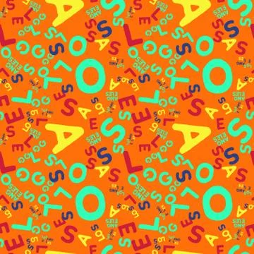 Los Angeles creative pattern Illustrazione stock