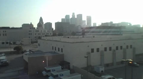 Los Angeles Downtown and USPS HD Stock Footage