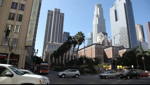 Los Angeles Downtown Stock Footage