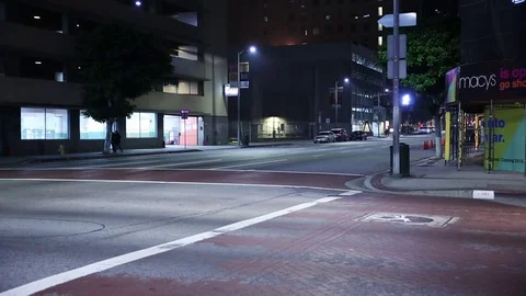 Los Angeles empty street Stock Footage 84077342