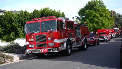 Los Angeles Fire Department Engine Stock Footage 327533281