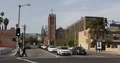 Los Angeles with First Presbyterian Church Cars Traffic on Hollywood Boulevard 4k or 4k+ Resolution