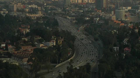 Los Angeles Freeway 101 Close Shot Video stock 34392490