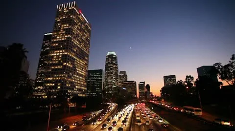 Los Angeles Freeway Stock Footage