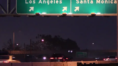 Los Angeles Freeway Stock Footage 26074801