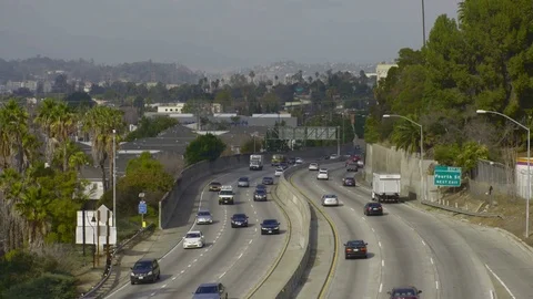 Los Angeles Freeway Stock Footage 73672326