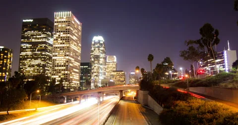 Los Angeles Freeway Hyperlapse Stock Footage 41716848