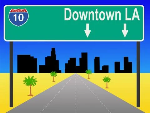Los angeles freeway 스톡 일러스트