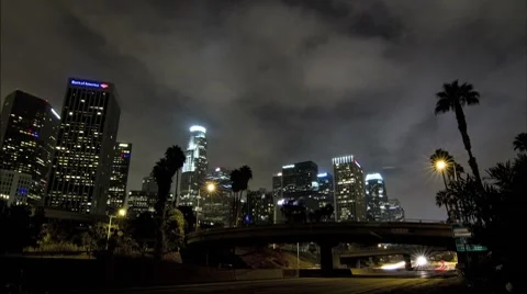 Los Angeles Freeway Middle Stock Footage 8692374