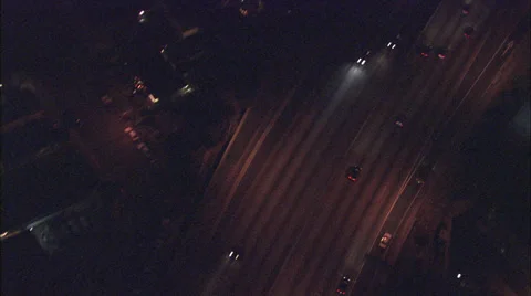 Los angeles freeway night Stock Footage 38637473