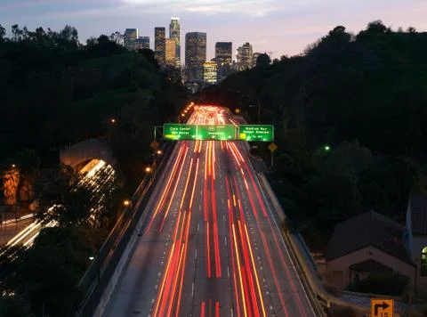 Los angeles freeway Stock Photos