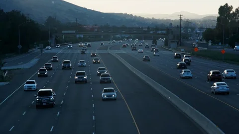 Los Angeles Freeway  Time Lapse Stock Footage 111490608