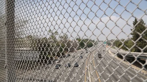 Los Angeles Freeway- Timelapse Pan, Day Video stock 88160143
