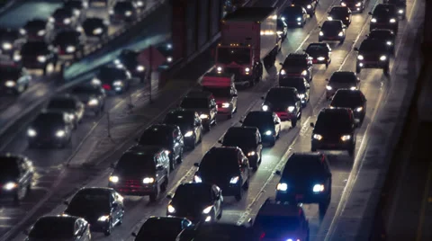 Los Angeles Freeway Traffic - Timelapse 3 Stock Footage 33733458