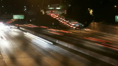 Los Angeles Highway Exit Timelapse Video stock 511892