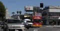 Los Angeles Hollywood Cars Traffic Jam and Double Decker Bus on Sunset Boulevard 4k or 4k+ Resolution