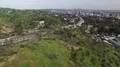 Los Angeles from Hollywood Hills Aerial Shot of Freeway 4k or 4k+ Resolution