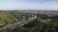 Los Angeles from Hollywood Hills Aerial Shot of Freeway 101 and Cityscape 4k or 4k+ Resolution