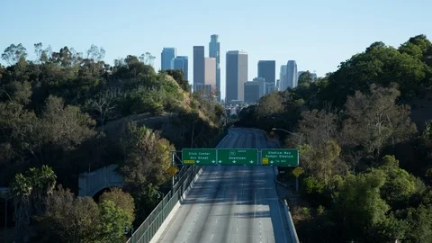 Los Angeles Hyperlapse Over Freeway Timelapse 4k Vidéo 99371401