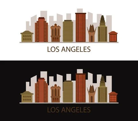 Los Angeles icon illustrated in vector on white background Stock Illustration