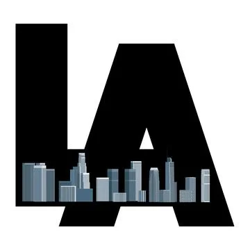 Los Angeles logo, emblem, sign, symbol Stock Illustration