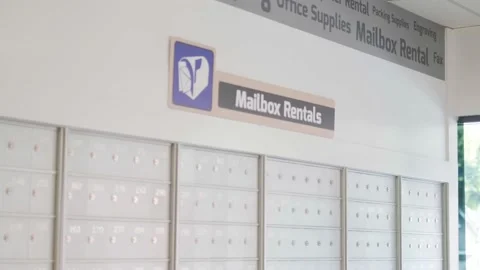 Los Angeles Mailboxes shop Video stock 206008044