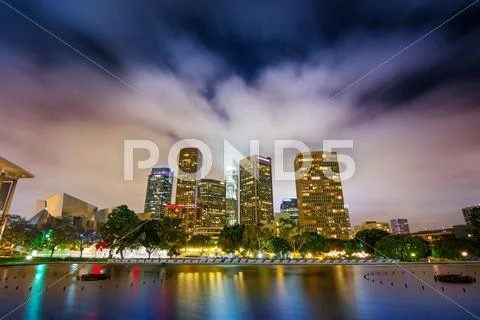 Los angeles at night Stock Photos